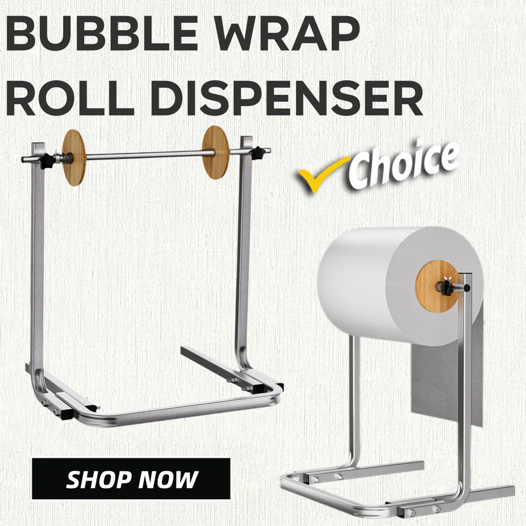 Bubble Wrap Roll Dispenser, Tabletop Manual Bubble Cushion Foam Wrap Holder for Packing, Moving and Shipping