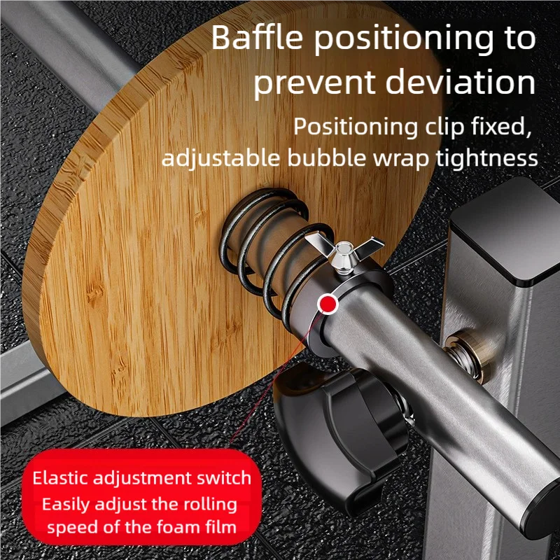 Bubble Wrap Roll Dispenser, Tabletop Manual Bubble Cushion Foam Wrap Holder for Packing, Moving and Shipping