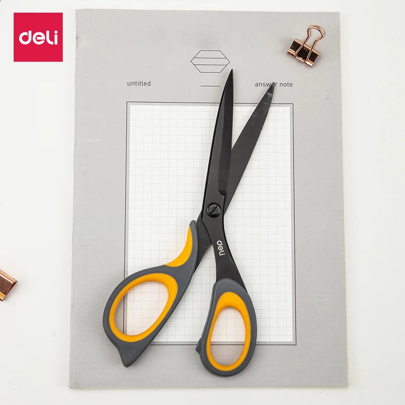 DELI Utility Knife Scissors Alloy SS Large Scissors Home Office Scissor Hand Craft Scissors Stationery Scissors  Tailor Scissors