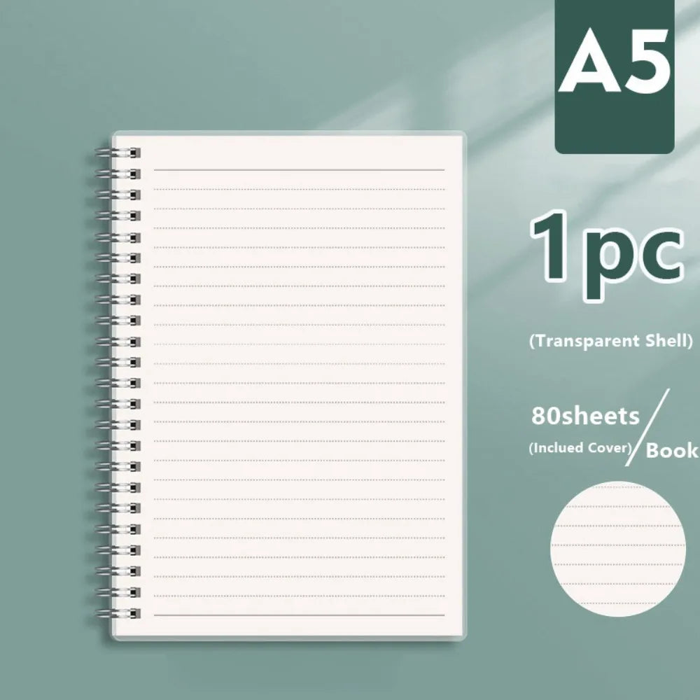 Thickened A4/A5/A6/B5 Coil Notebook Grids/Blank/Horizontal Line Flip Over Design Sketchbook Memo Pad School Office Supplies