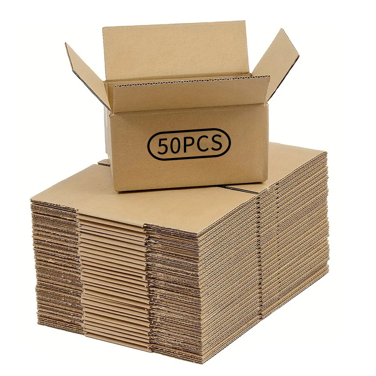 Brown Corrugated Cardboard Mailer Box With Lids, Small Item Mailing Shipping Boxes, 5.7x3.3x4.1inches, Single Wall, 32Lb/sq inch