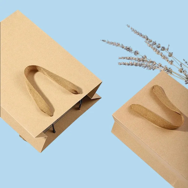 20/30/50Pcs Kraft Paper Gift Bag Birthday Party Wedding Favors for Guest Baby Shower Candy Cookie Gift Packaging Supplies