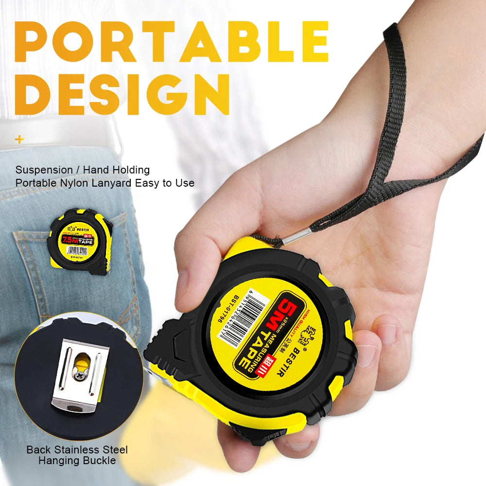 BESTIR Measuring Tape Measure 3M 5M 7.5M Metric Tape Ruler Centimeter 10Ft 16Ft 25Ft Measuring Tool Ruler Metric And Feet
