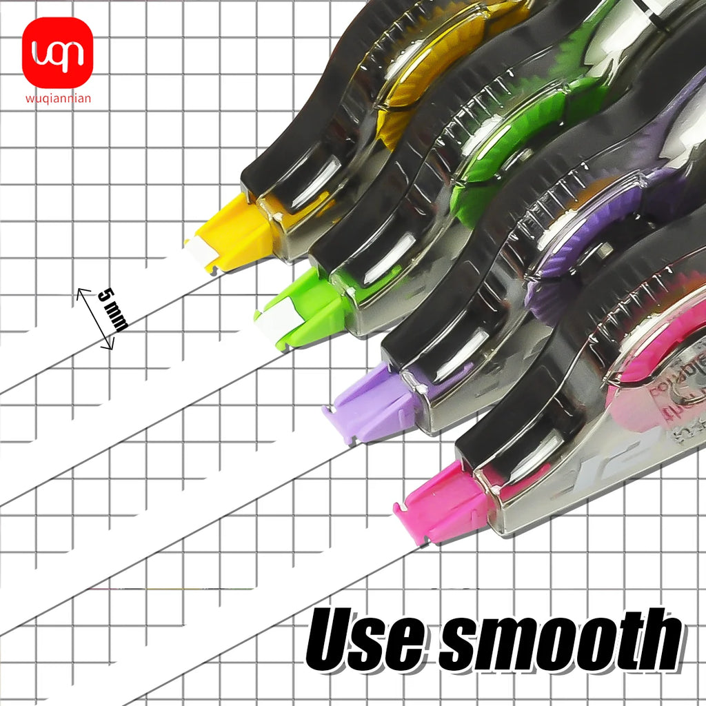 WQN-5/10PCS 5*12M Roller Large Capacity White Correct Belt Correction Belt Stationery Student Office School Stationery Supplies