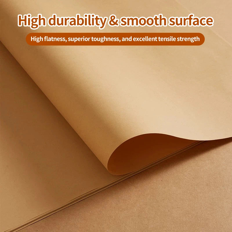 20M Light Yellow Kraft Paper Roll Painting Art DIY Craft Packaging Wedding Bouquets Gift Boxes Office 80g /120g/ 150g 0.39 X 20m