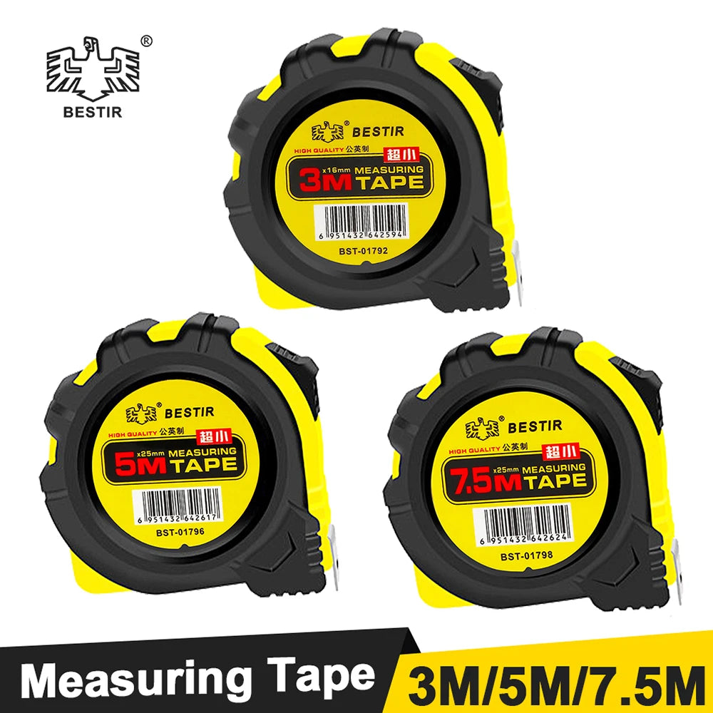 BESTIR Measuring Tape Measure 3M 5M 7.5M Metric Tape Ruler Centimeter 10Ft 16Ft 25Ft Measuring Tool Ruler Metric And Feet