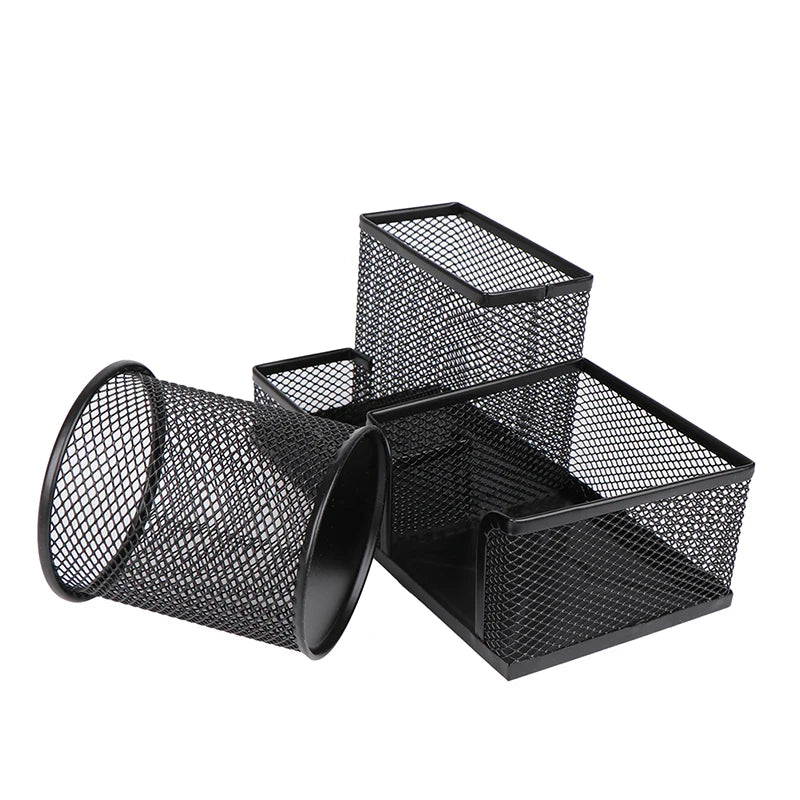 【SA】Desk Stationery Organizer Creative Metal Pen Holder Pencil File Storage Rack Storage Box Office Accessories Desktop Ornament