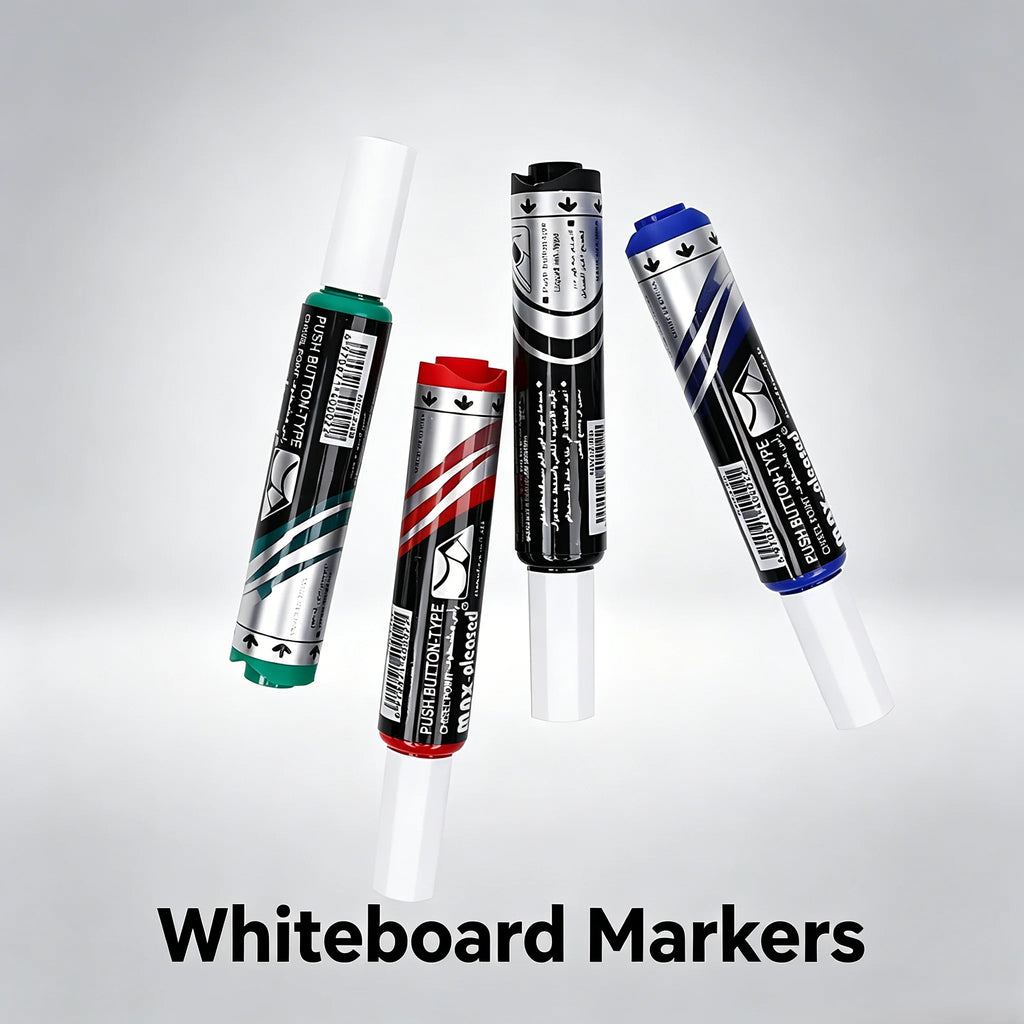 16/4pcs Push-Button Whiteboard Markers - Vibrant Quick-Dry Low-Odor Chisel Tip Pens for Office