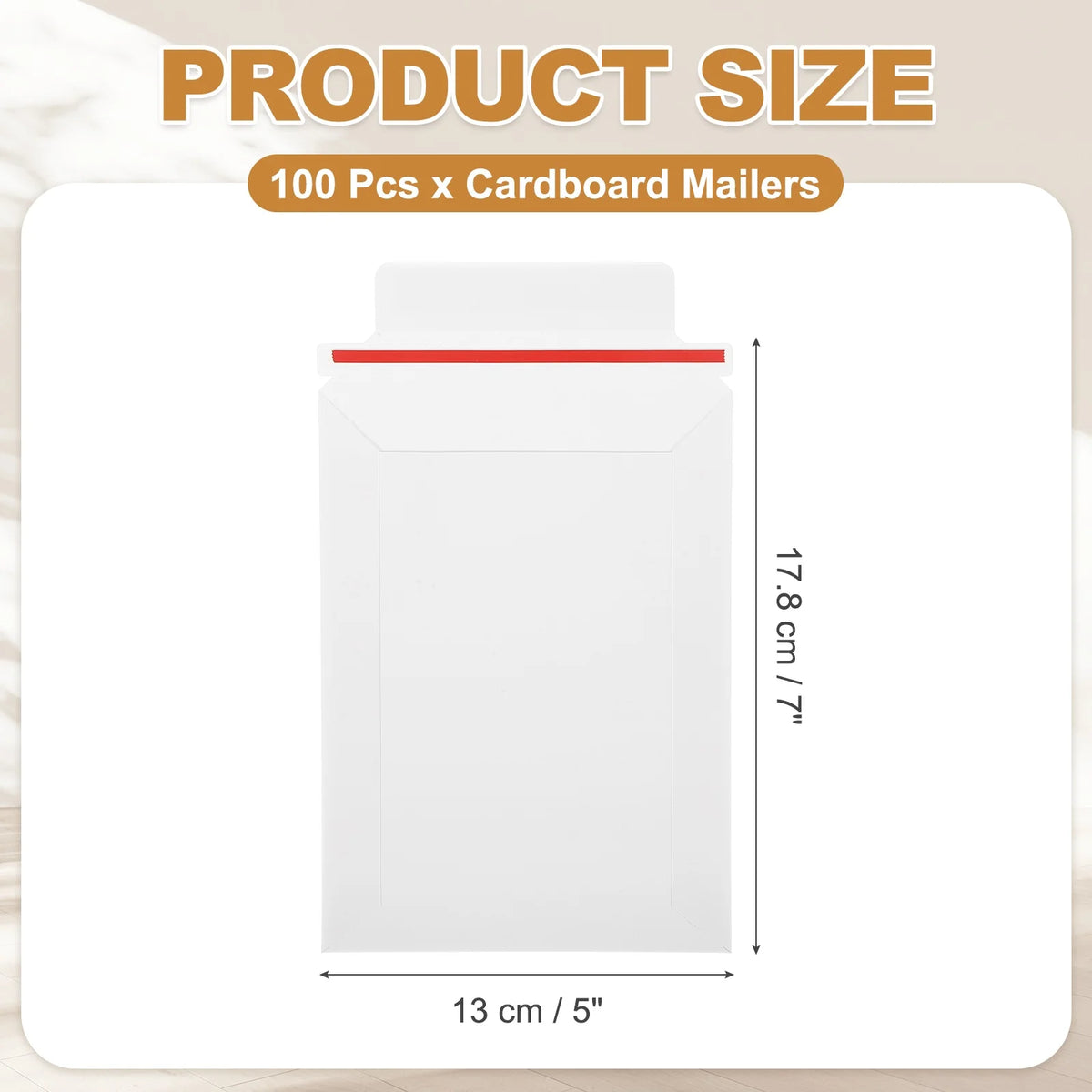 25/100Pcs Cardboard Envelopes Rigid Mailers Self Seal Photo Document Mailers Stay Flat Shipping Envelopes Suit for Papers Files