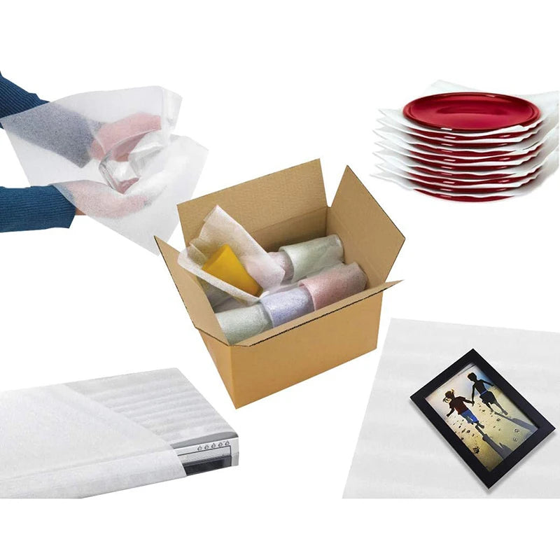 EPE Pearl Cotton Roll 1mm/2mm Thick 30cm/40cm Wide 30M Long Shock-Absorbing Protection Filled with Pearl Cotton for Packaging