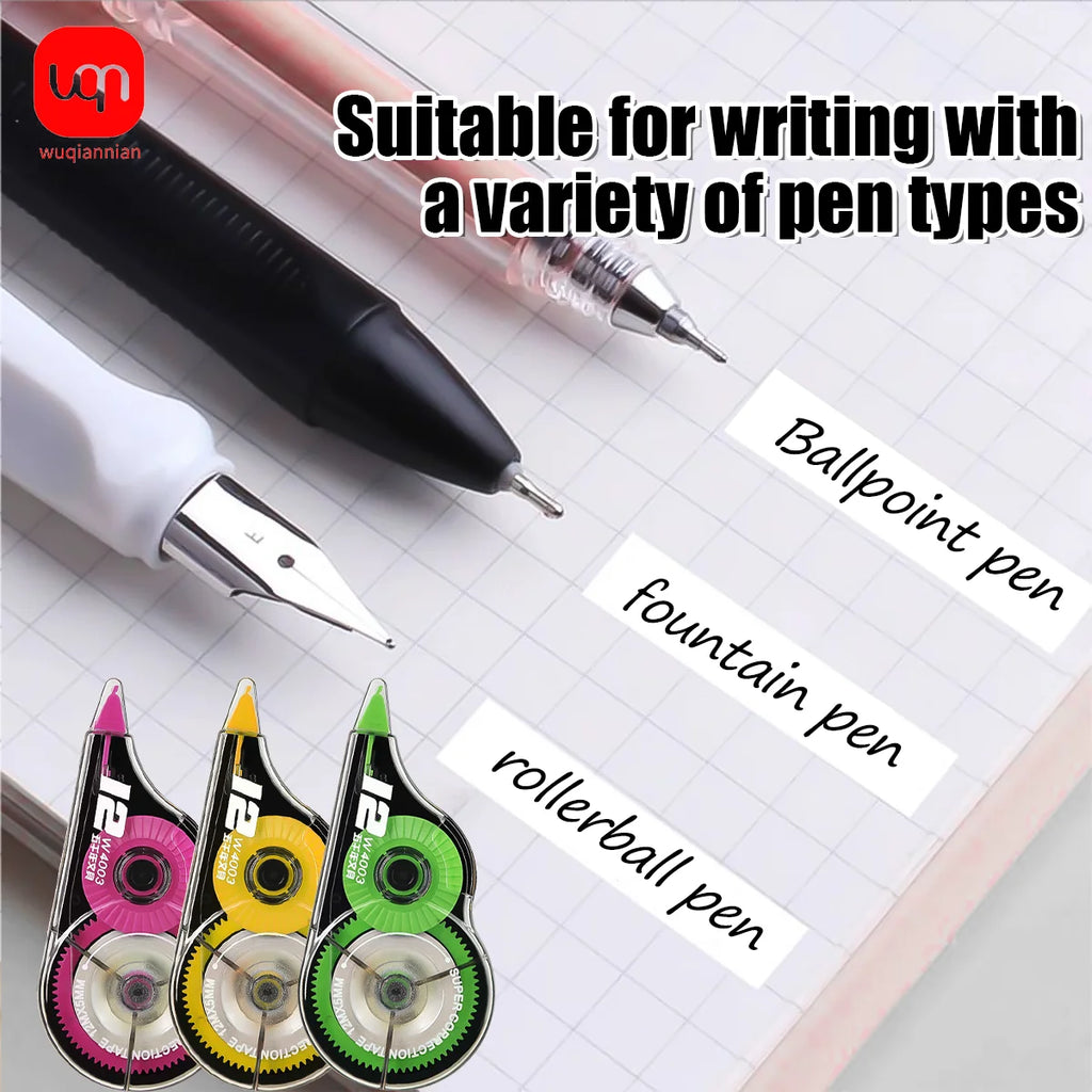 WQN-5/10PCS 5*12M Roller Large Capacity White Correct Belt Correction Belt Stationery Student Office School Stationery Supplies