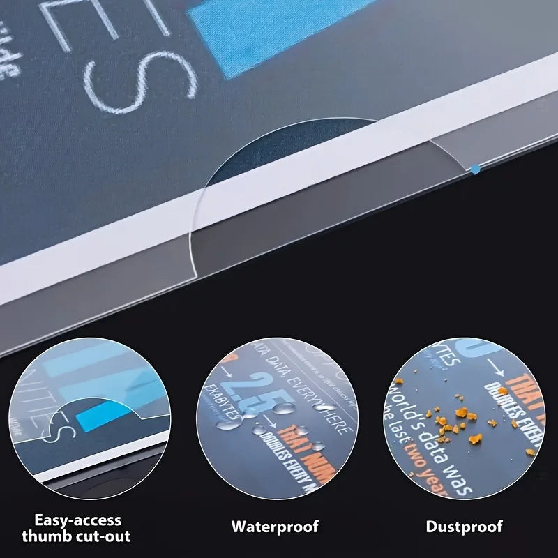 50-Pack PVC Waterproof L-Shaped Plastic Folders, A4 Document Holders and Rectangular Envelopes for Office Storage