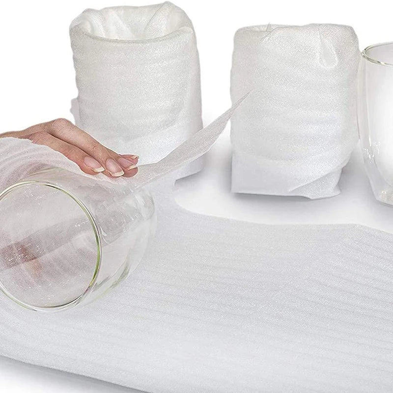 EPE Pearl Cotton Roll 1mm/2mm Thick 30cm/40cm Wide 30M Long Shock-Absorbing Protection Filled with Pearl Cotton for Packaging