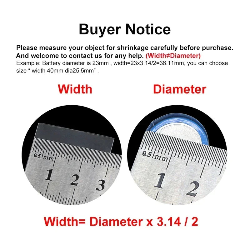 2/5/10M Clear PVC Heat Shrink Tubing Width 50mm ~ 500mm Insulation Film Wrap Lithium Case Cable Sleeving Shrinkable Heat Tube