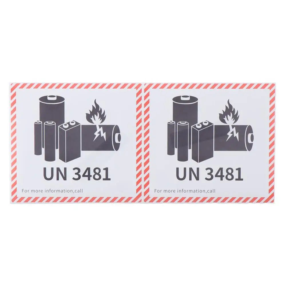100Pcs Battery Fire Labels UN3481 Transport Lithium Battery Label with Adhesive 4.7 "x 4.3" Transport Warning Label Multipurpose