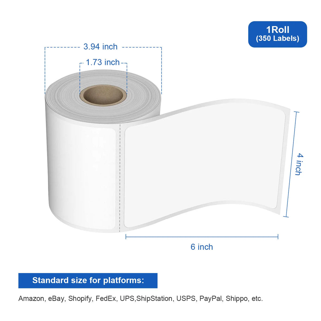 500/350 Sheets 4 inch X 6 inch Thermal Label Paper 100 X 150 mm Self-Adhesive stickers, Suitable for Thermal Shipping Labels DHL