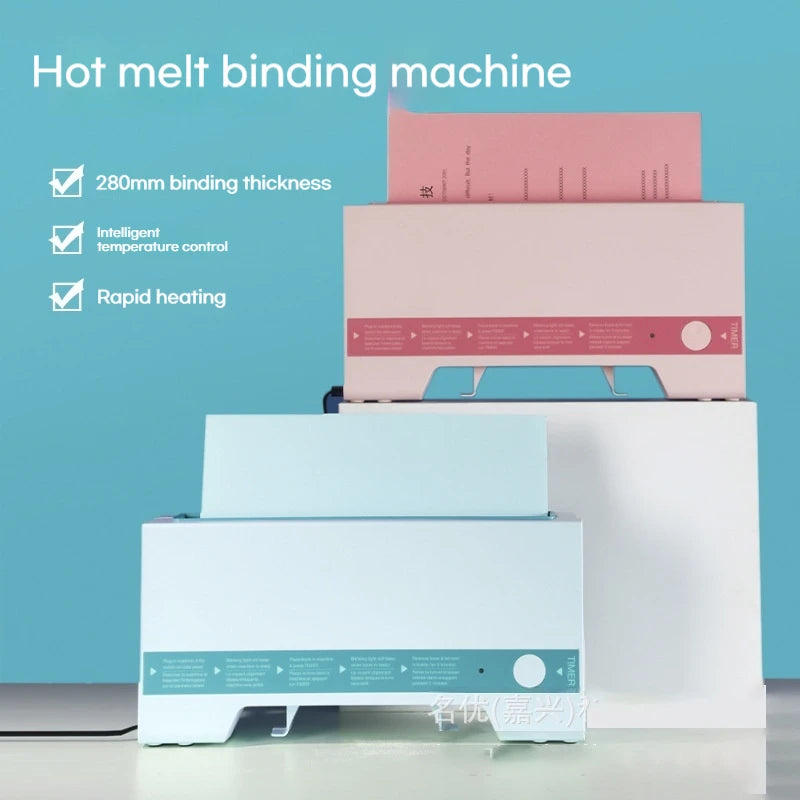A4 Hot Melt Binding Machine Home Automatic Gluing Small Binding Machine 4mm Thermal Fusion Cover For Document Finishing Office