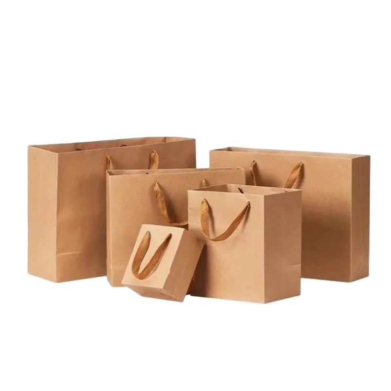 20/30/50Pcs Kraft Paper Gift Bag Birthday Party Wedding Favors for Guest Baby Shower Candy Cookie Gift Packaging Supplies