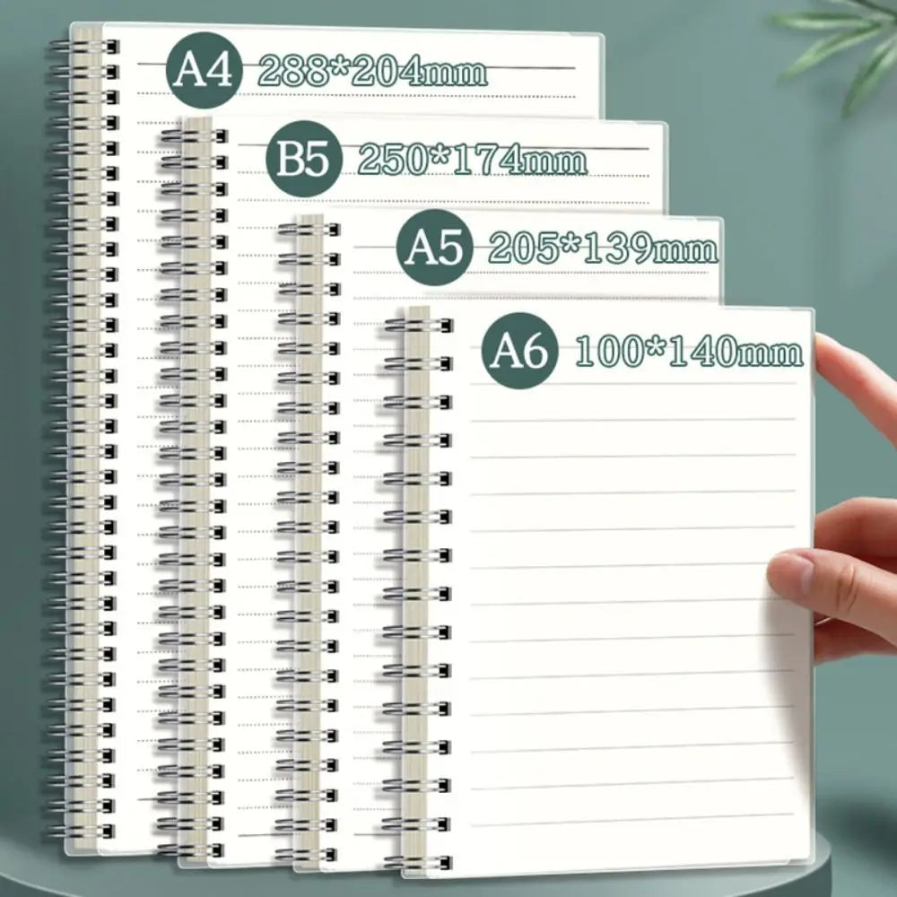 Thickened A4/A5/A6/B5 Coil Notebook Grids/Blank/Horizontal Line Flip Over Design Sketchbook Memo Pad School Office Supplies