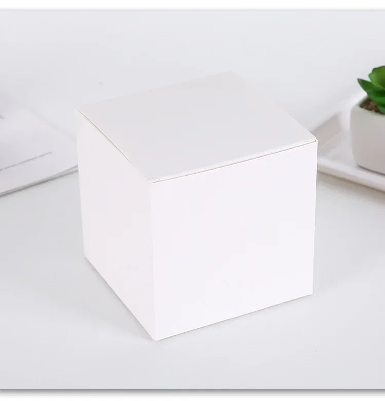20/50pcs Multi Size Square Kraft Gift Box Black White Brown Fold Packaging Gift Box Proposal Box For Bridal Birthday Party