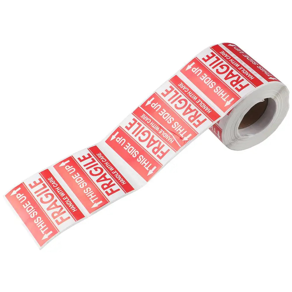 500 Pcs Warning Shipping Labels 2" X 3" Handle with Care Warning Stickers This Side Up Arrow Self- Adhesive Keep Away