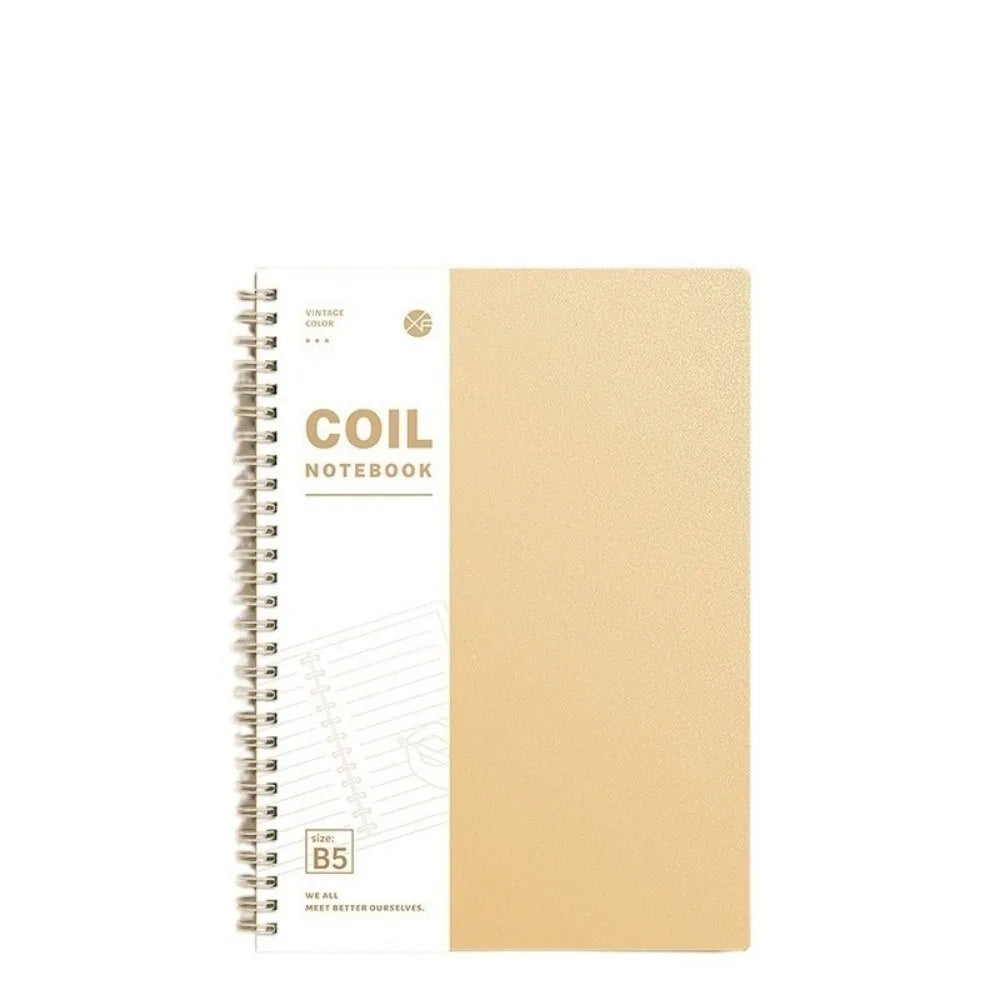 High Quality A5/B5 Spiral Notebook Thicken 120 Cream Pages Pocket Notebooks Lay-Flat Binding with Ring Binders Coil Notebook