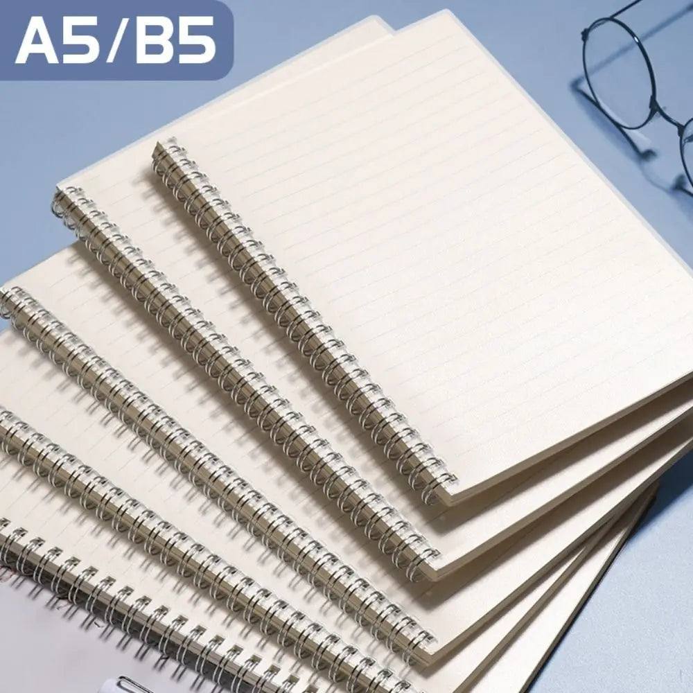 Thickened A4/A5/A6/B5 Coil Notebook Grids/Blank/Horizontal Line Flip Over Design Sketchbook Memo Pad School Office Supplies