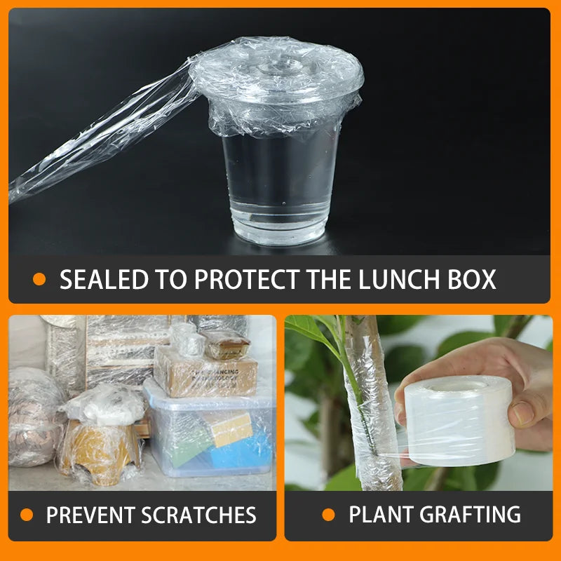 PE Stretch Film - Self-Adhesive Stretch Wrapping Film for Packing Boxes, Parafilm, Grafting & Sealed Storage