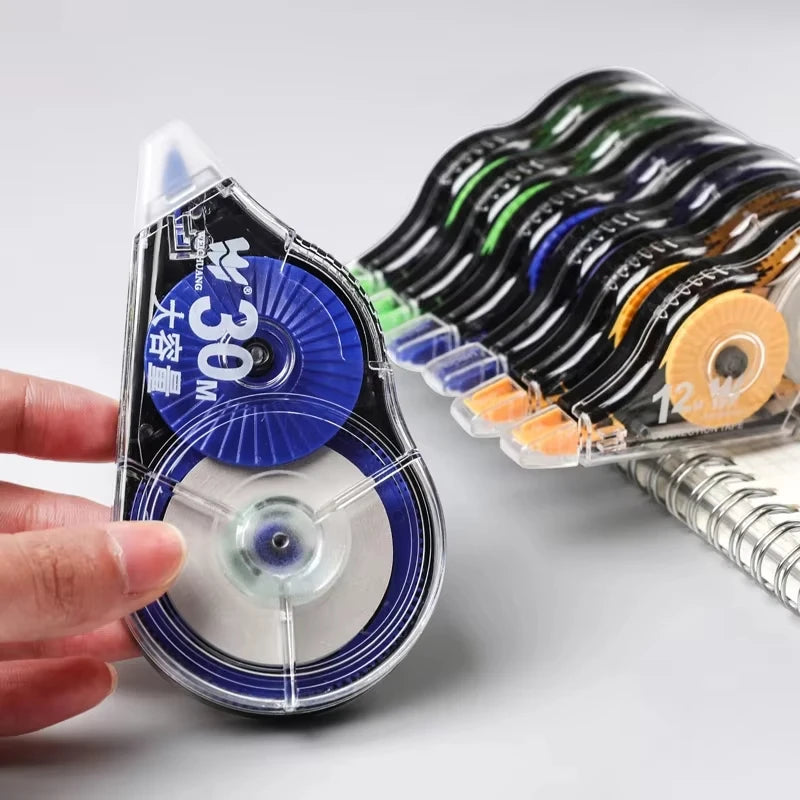 6pcs/Set School Correction Tape Roller Simple Office Supplies Stationery White Sticker Tape Student 150M Error Eraser Tape Book