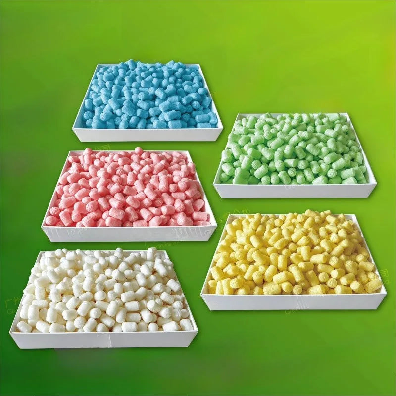 Solid Color Carbon Environmental Foam Degradable Color Gift Box Filler Shock Resistant Decompression Water Soluble Particles