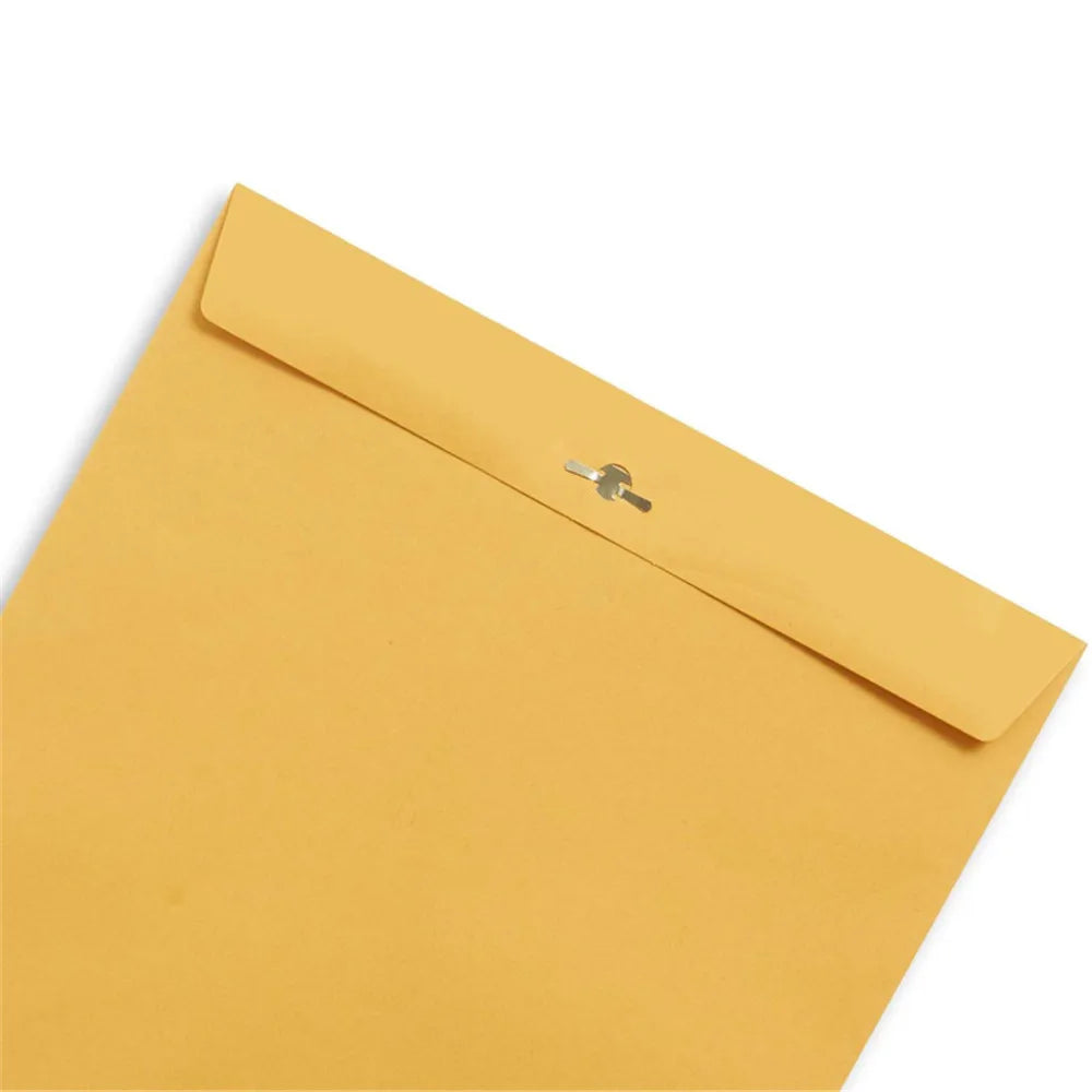20pcs A4/A3 Golden Yellow Paper Envelope Large Clasp Envelope for Office Document Packaging