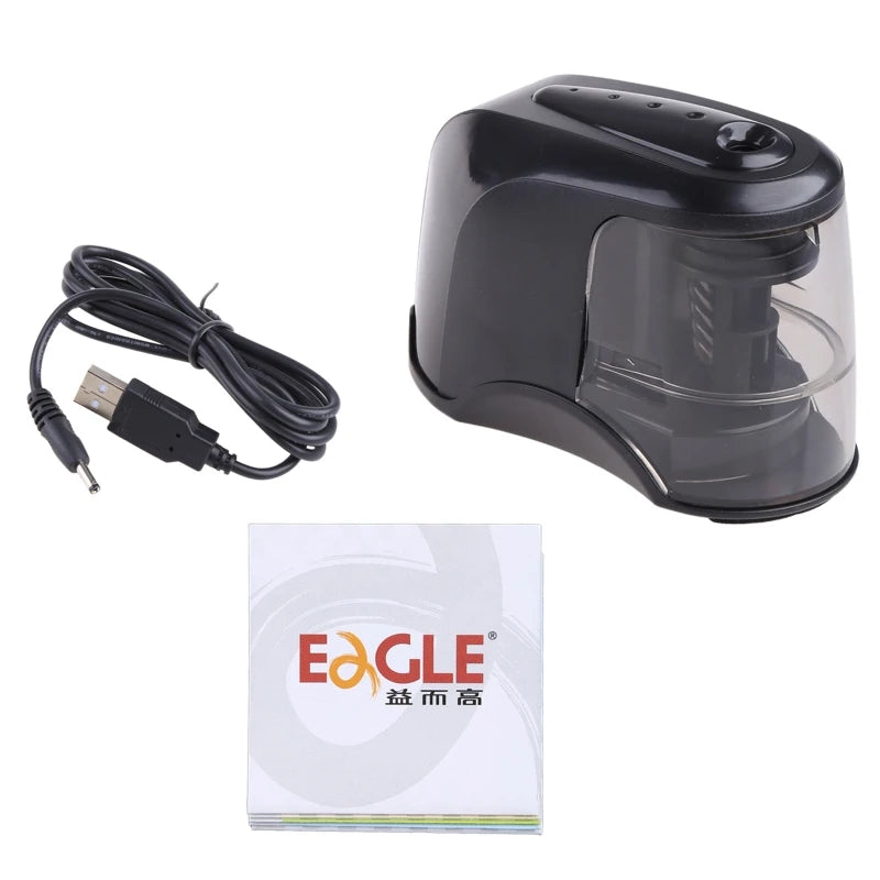 Desktop Electric Pencil Sharpener with USB Cord Auto Feed-in Clear Shaving Box for Student School Boy Girl Class Rewards