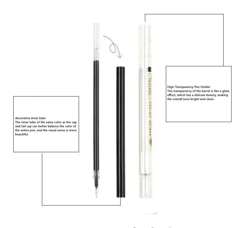 54Pcs/Set Japan Fine Point Pen 0.35mm Black Blue Red Ink Gel Pen Ballpoint Pen School Office Student Writing Stationery Supply