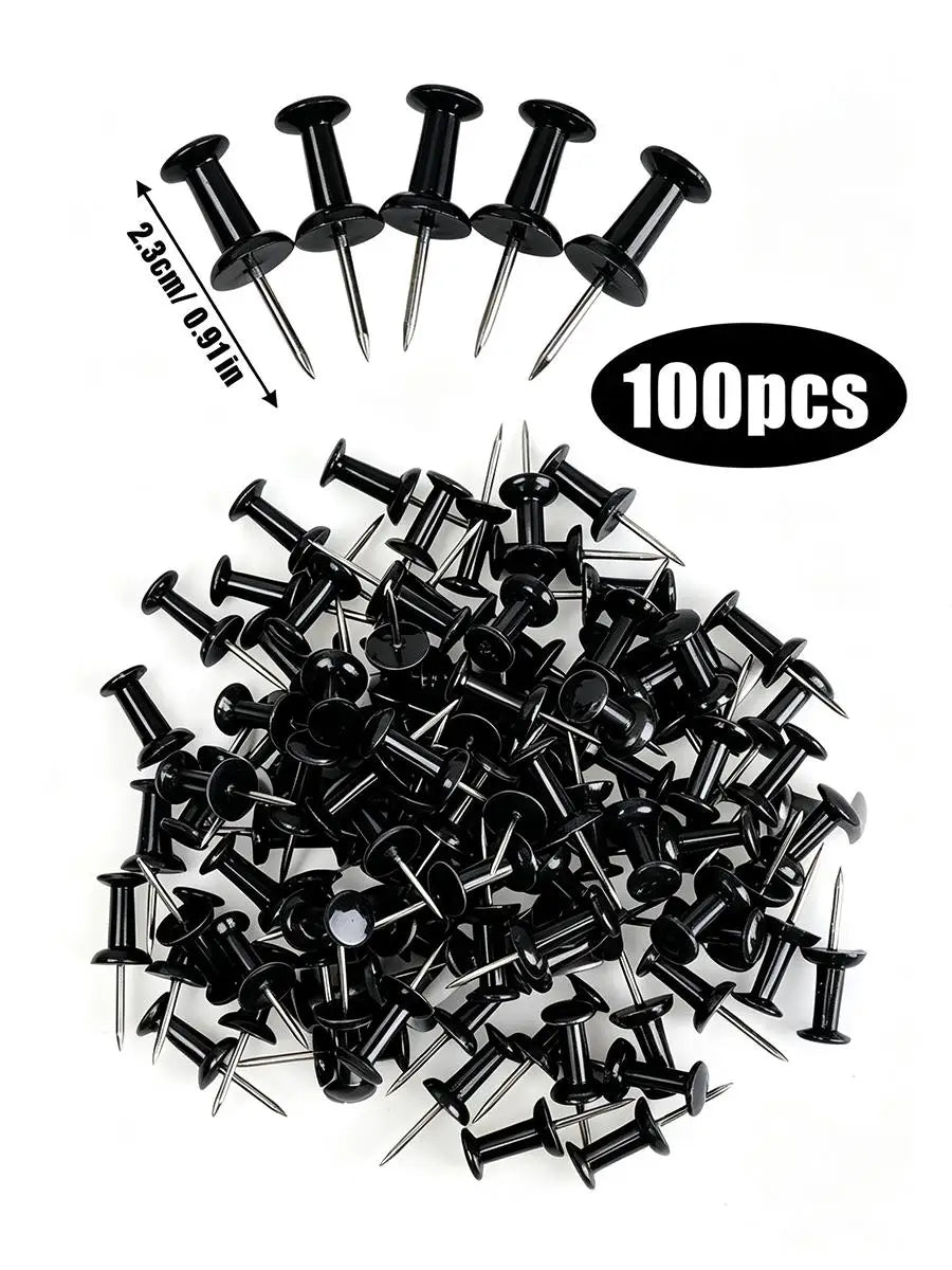 100Pcs/Bag Push Pins Photo Postcard Decoration Transparent Tacks for Photo Wall Bulletin Board Home Wall Home Office School