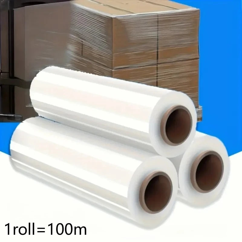 1roll Heavy-Duty Stretch Wrap Film – Extra Strong, Odor-Free, & Easy To Use for Moving & Packing
