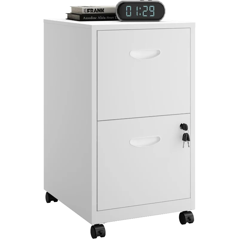 2 Drawer File Cabinet with Lock Metal Filing Cabinet for Home Office Storage Organizer