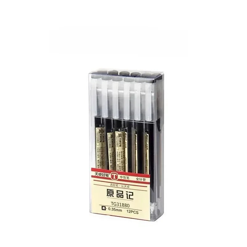 54Pcs/Set Japan Fine Point Pen 0.35mm Black Blue Red Ink Gel Pen Ballpoint Pen School Office Student Writing Stationery Supply