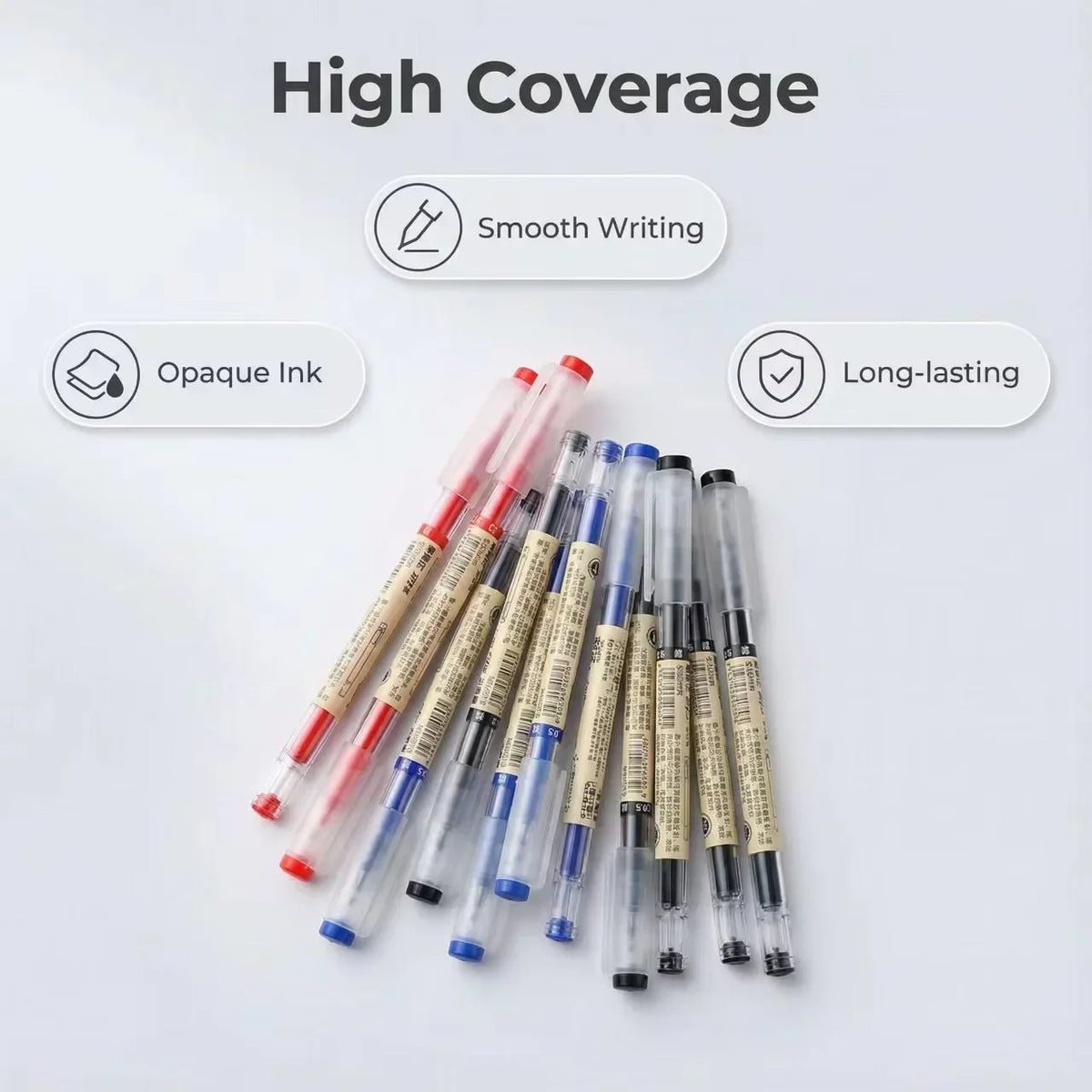 54Pcs/Set Japan Fine Point Pen 0.35mm Black Blue Red Ink Gel Pen Ballpoint Pen School Office Student Writing Stationery Supply