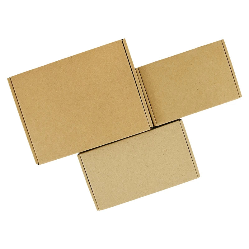 5Pcs Multi Size Brown Kraft Paper Gift Box Christmas Cookies Candy Packaging Box Wedding Gifts For Guest Handmade Soap Wrapping