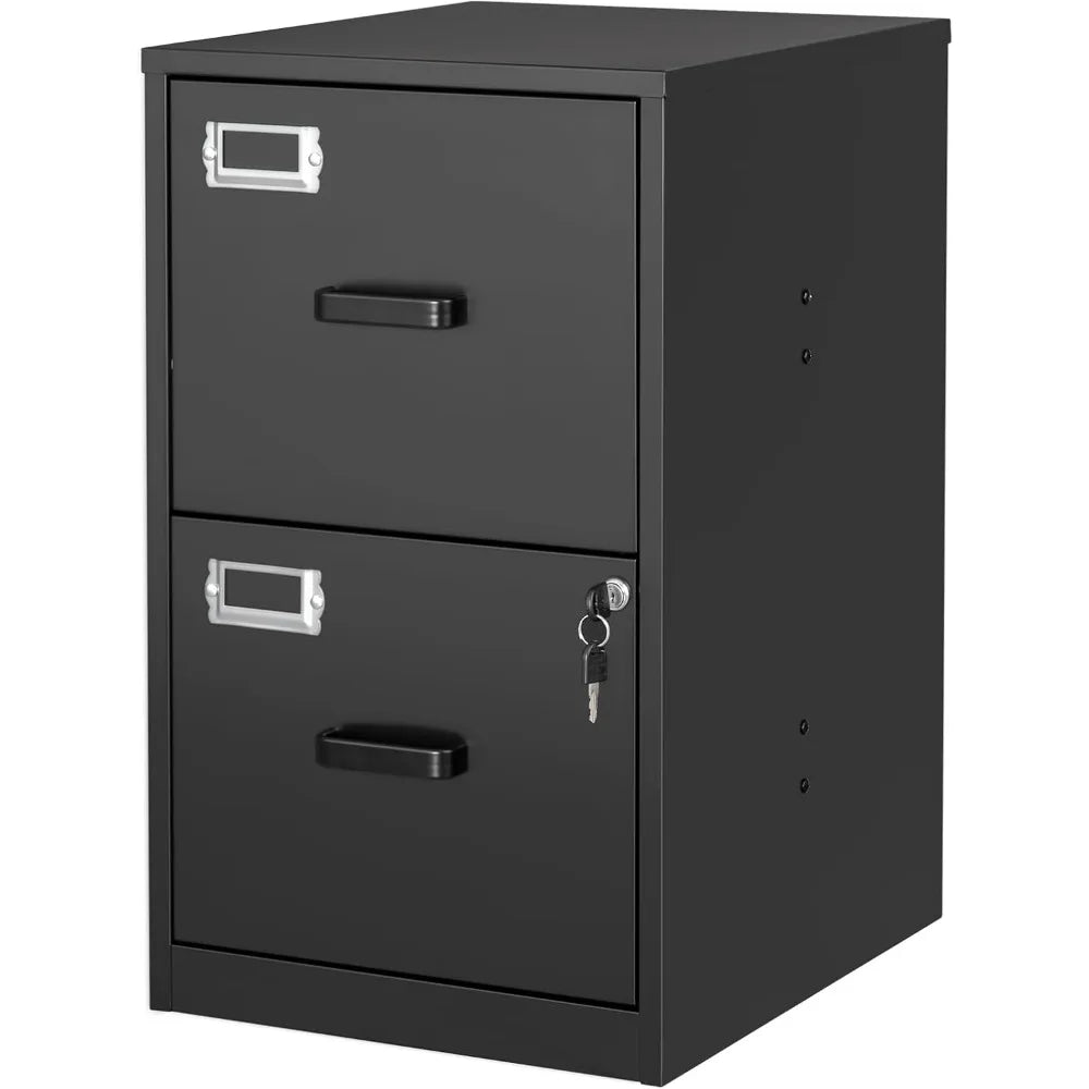 Vertical File Cabinet 2 Drawer Locking Storage for Letter Size Files Office Home Steel