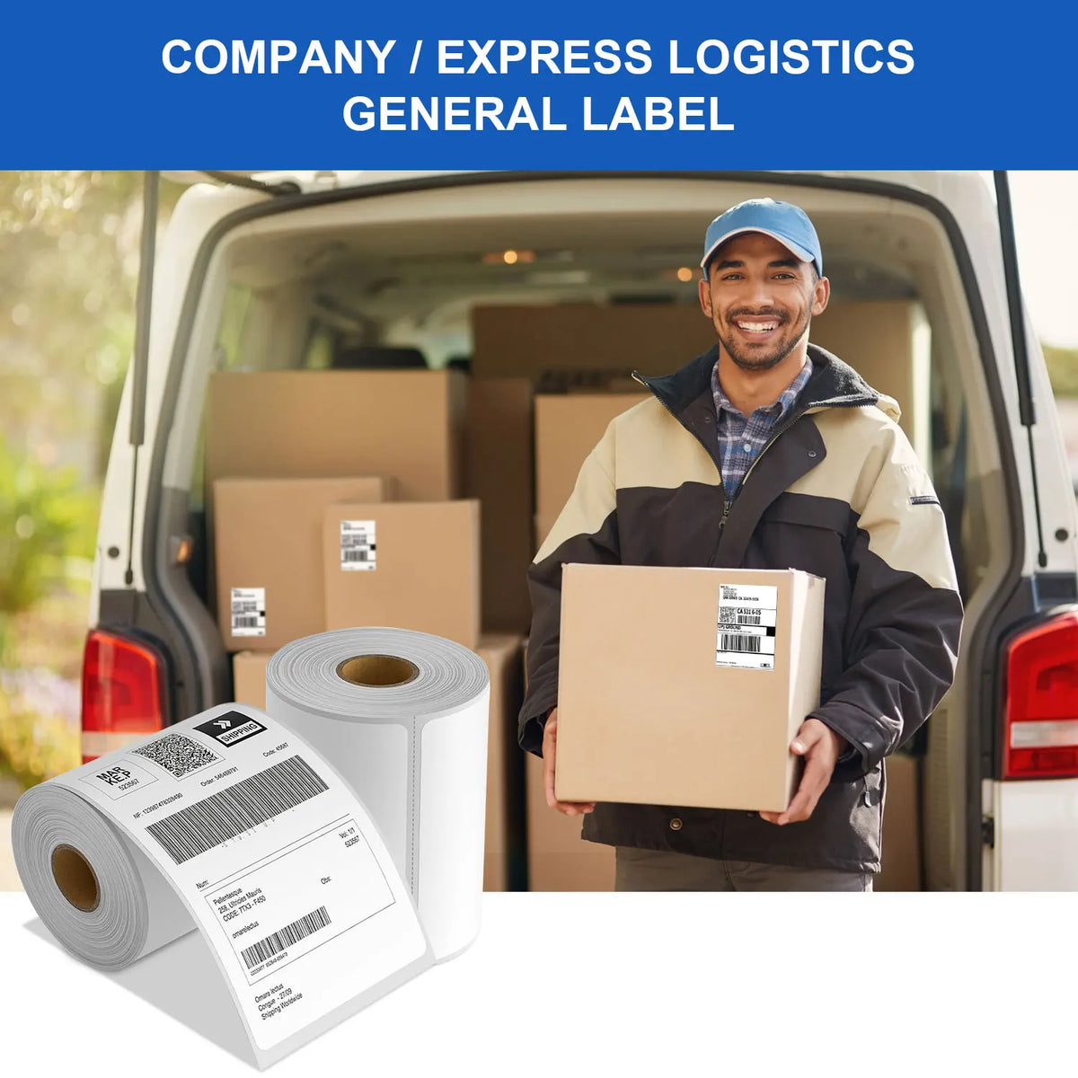 500/350 Sheets 4 inch X 6 inch Thermal Label Paper 100 X 150 mm Self-Adhesive stickers, Suitable for Thermal Shipping Labels DHL