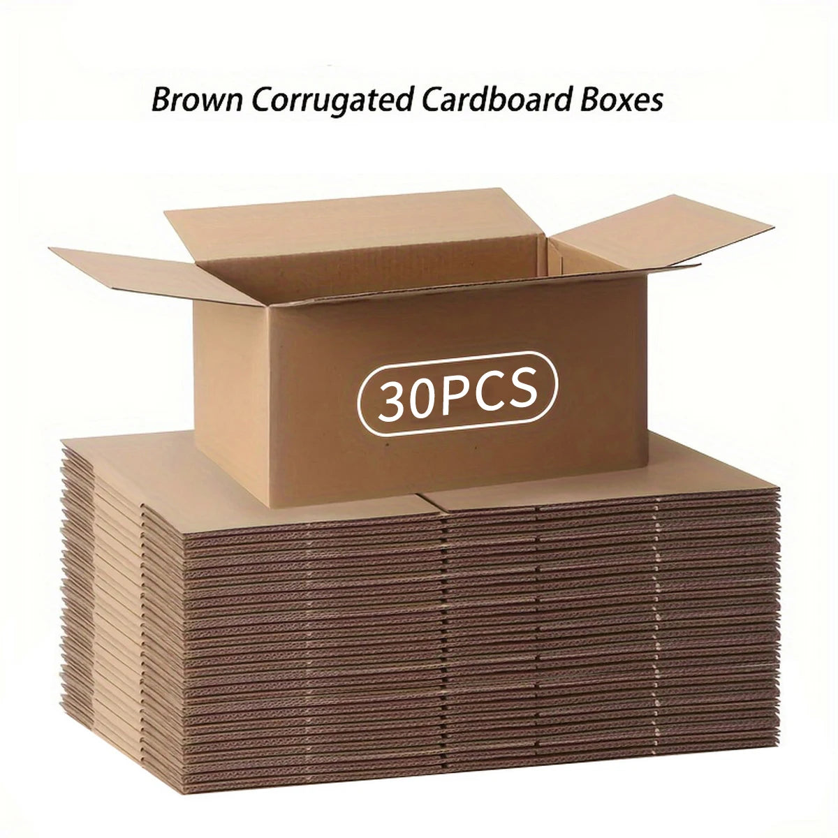 Mailing Shipping Boxes, 7.87x4.13x5.31inches, Single Wall, 32Lb/sq inch, Brown Corrugated Cardboard Mailer Box With Lids