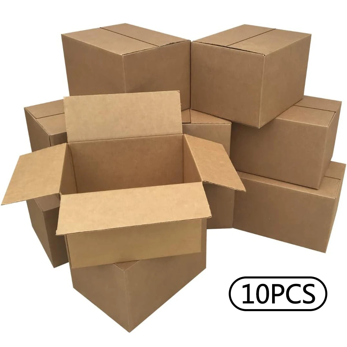 Brown Corrugated Cardboard Mailer Box With Lids, Small Item Mailing Shipping Boxes, 5.7x3.3x4.1inches, Single Wall, 32Lb/sq inch