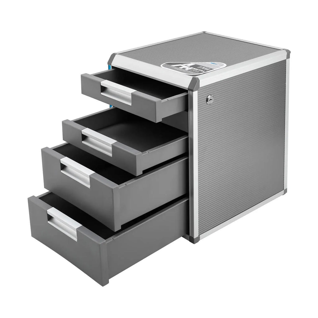 Lockable 5-Drawer File Organizer with Key A4 Document Storage Cabinet for Office Desk Secure Metal File Box for Home School