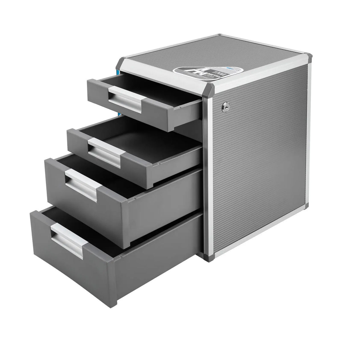 Lockable 5-Drawer File Organizer with Key A4 Document Storage Cabinet for Office Desk Secure Metal File Box for Home School