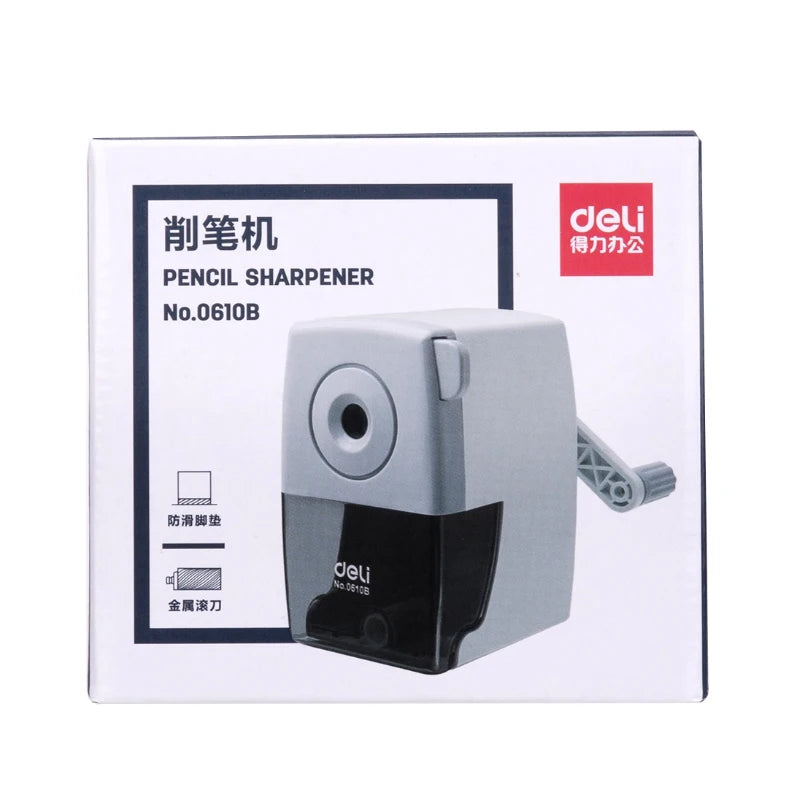 Deli Rotary Pencil Sharpener for Office And School Stationery Pencil Cutter Table Sharpeners
