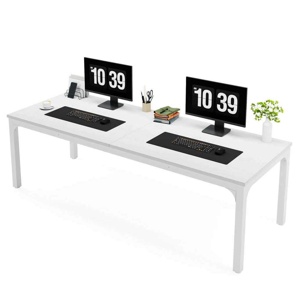 Tribesigns 78.7 Inches Extra Long Computer Desk 2 Person Desk, Double Long Desk, Workstaion for Home Office
