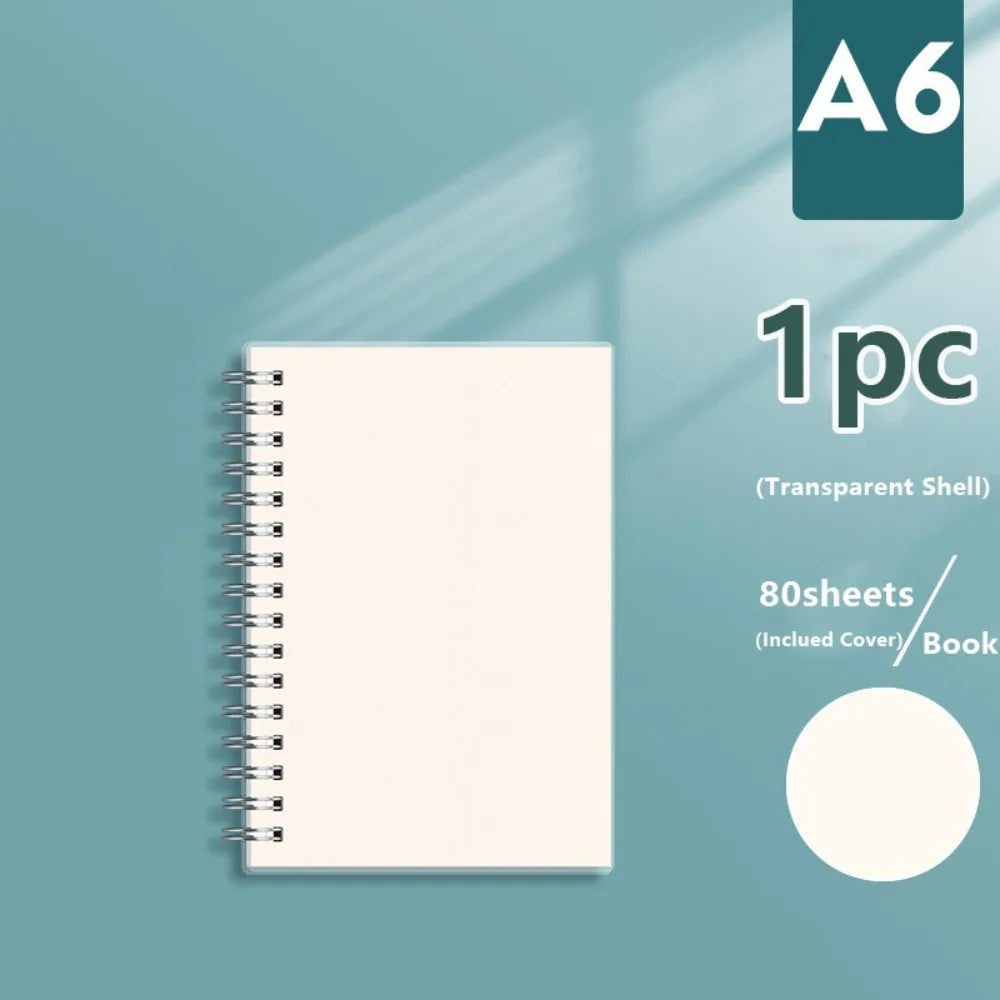 Thickened A4/A5/A6/B5 Coil Notebook Grids/Blank/Horizontal Line Flip Over Design Sketchbook Memo Pad School Office Supplies