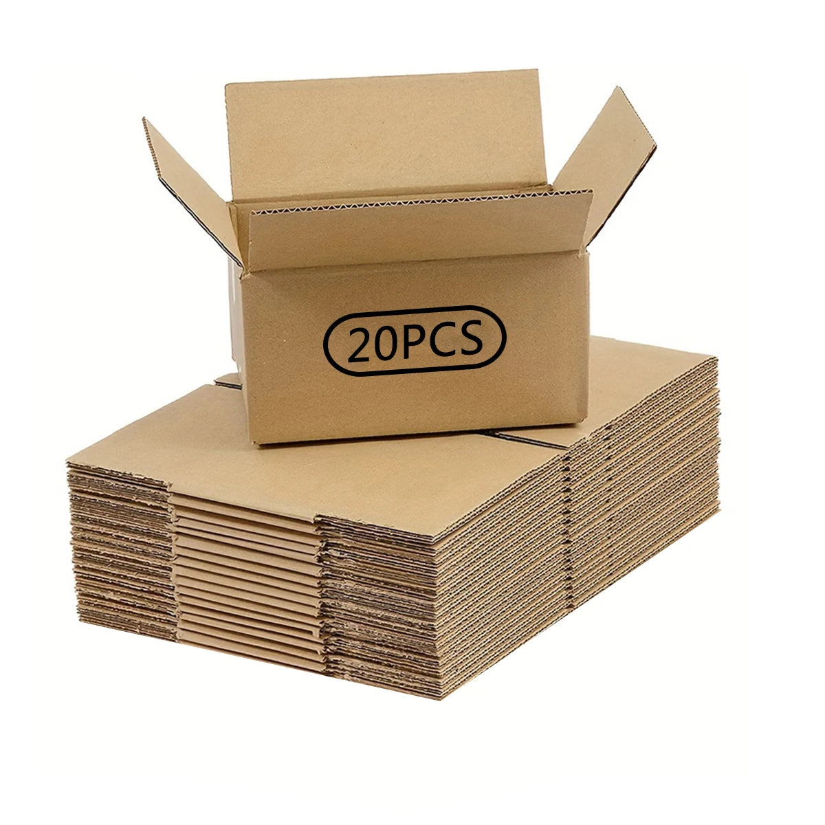 Brown Corrugated Cardboard Mailer Box With Lids, Small Item Mailing Shipping Boxes, 5.7x3.3x4.1inches, Single Wall, 32Lb/sq inch