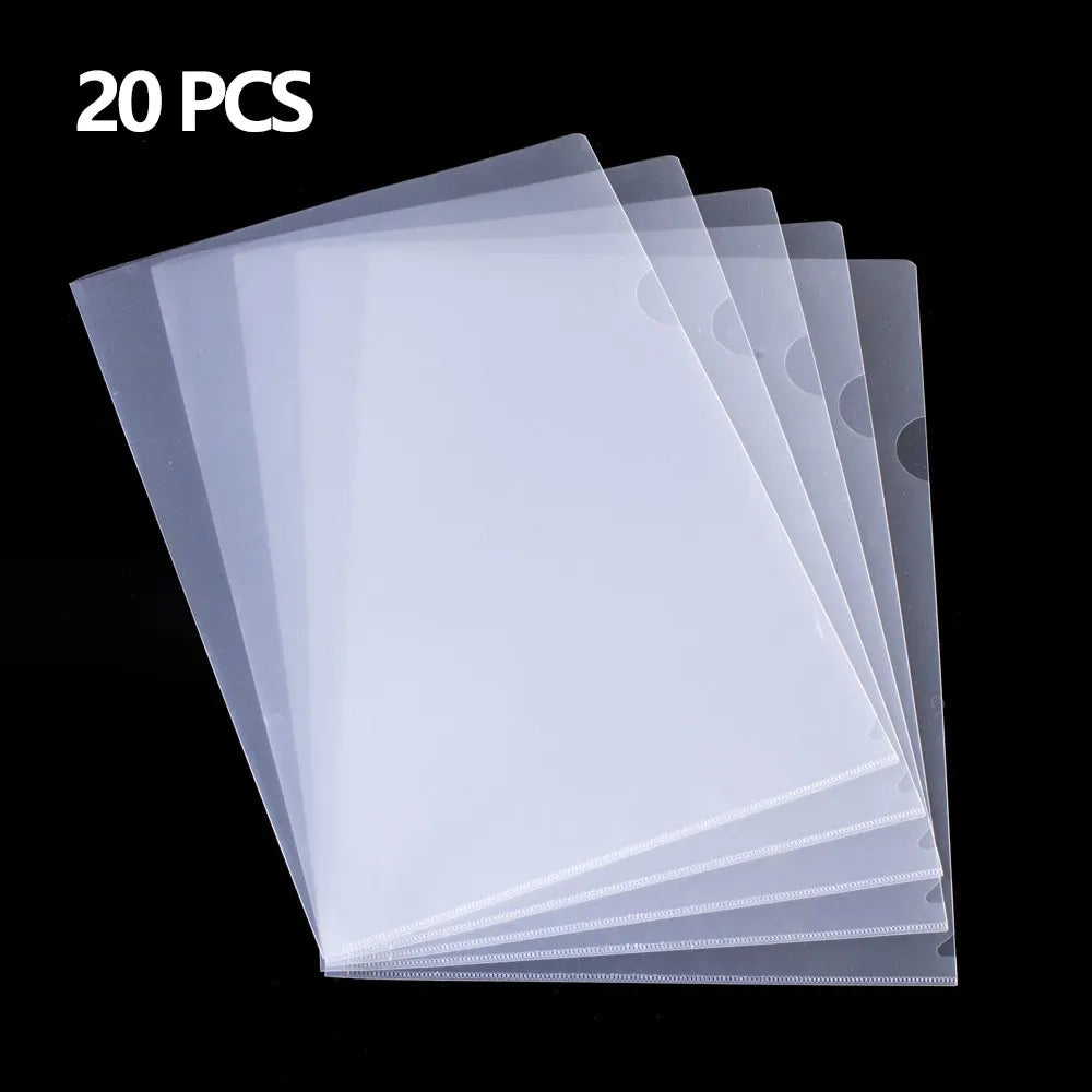 10/20/30/50 PCS A4 File Folder Desk Organizer Stationery Clear Folder for Documents Office School Supplies